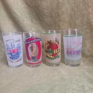 Kentucky Derby Churchill Downs Mint Julep Tumblers Set of 4